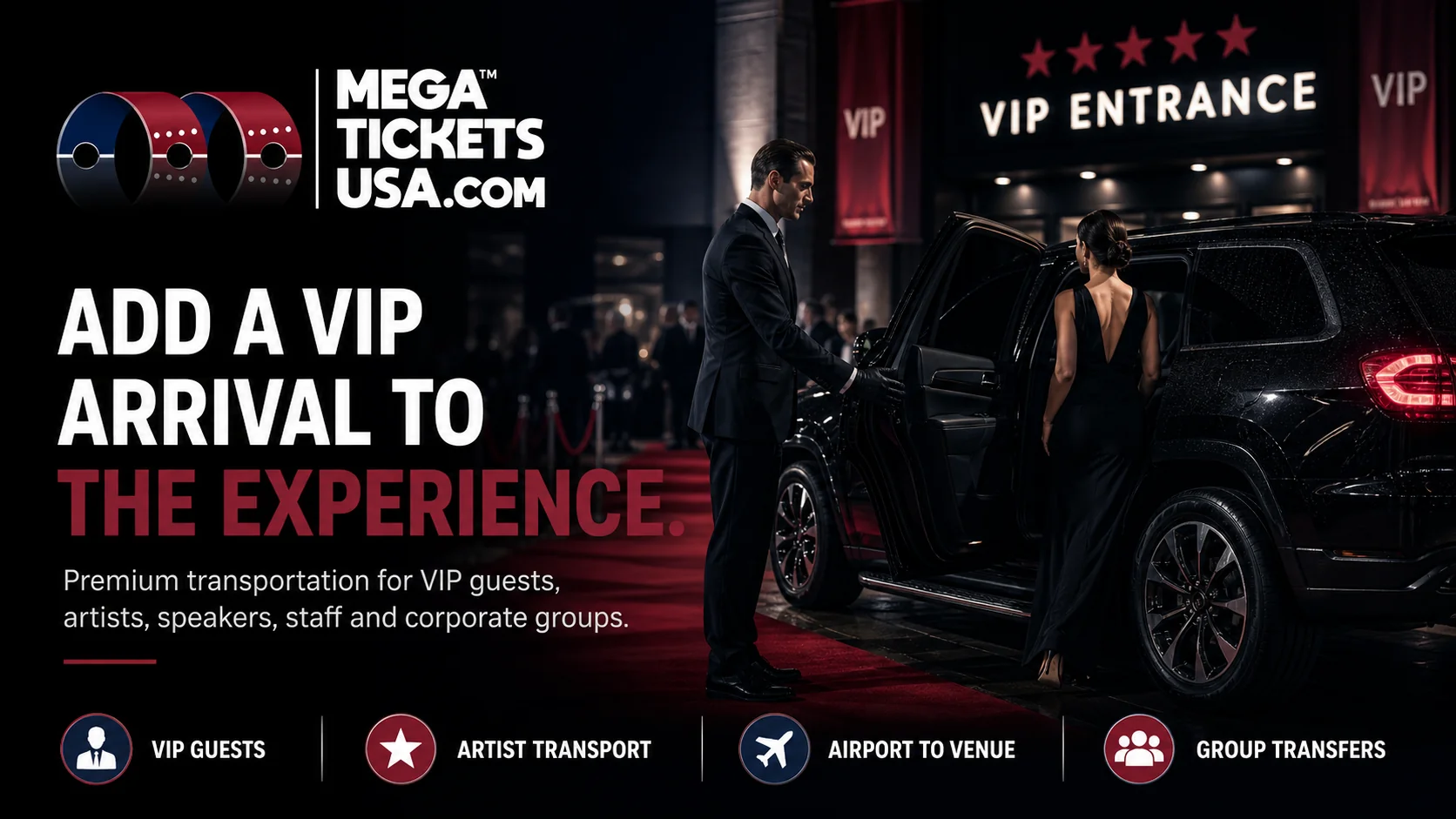 Five Star Chauffeur VIP arrival at luxury event entrance