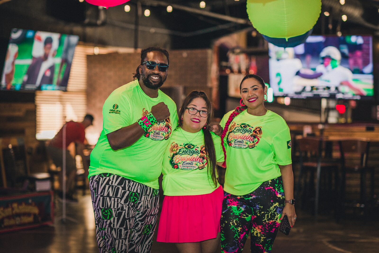 A moment from the Zumba Glow in the Dark Party