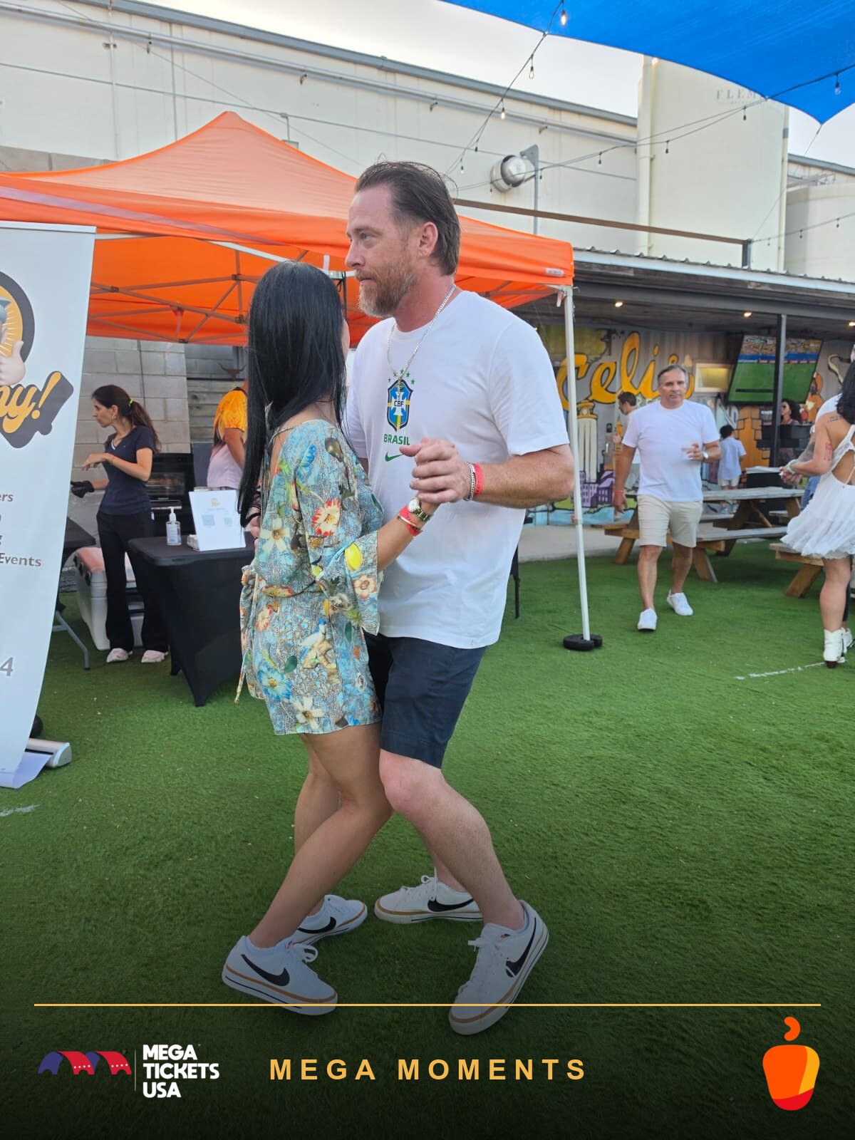 A couple dancing at the São João Festival