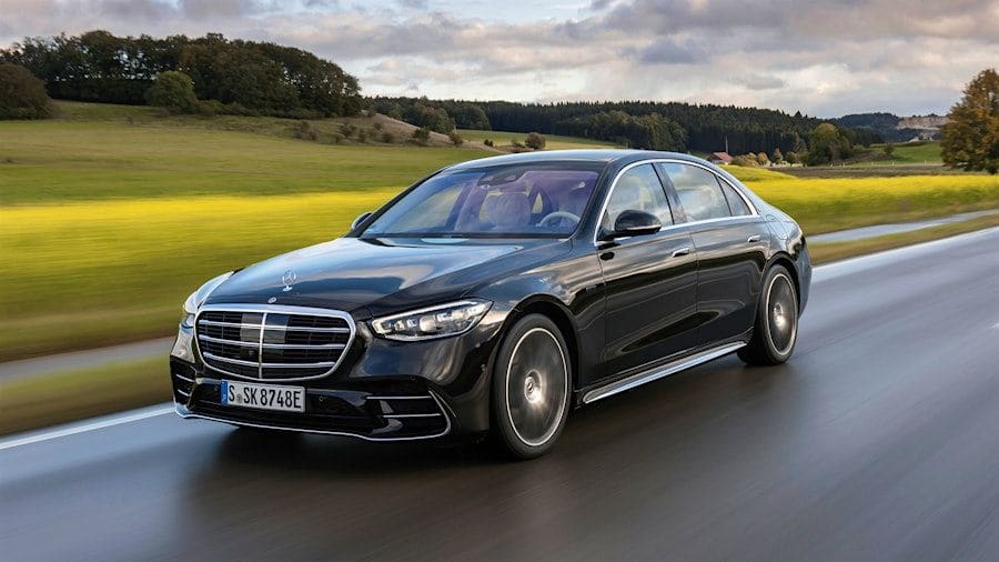 A black executive sedan